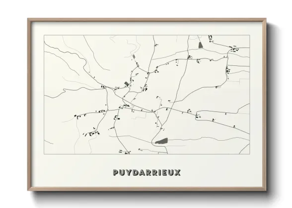 Une affiche de carte sur Puydarrieux