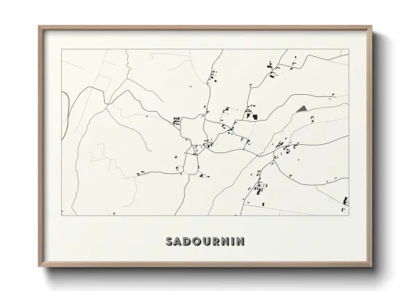 Une affiche de carte sur Sadournin