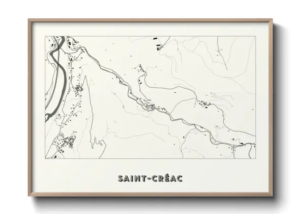 Une affiche de carte sur Saint-Créac