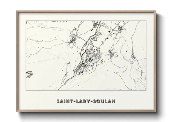 Une affiche de carte sur Saint-Lary-Soulan