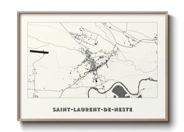 Une affiche de carte sur Saint-Laurent-de-Neste