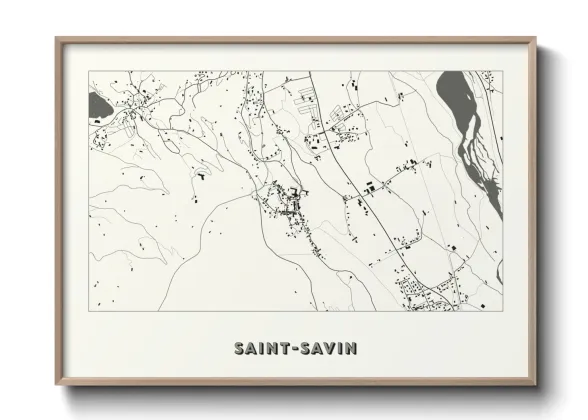 Une affiche de carte sur Saint-Savin