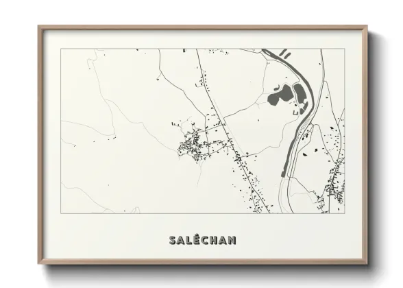 Une affiche de carte sur Saléchan