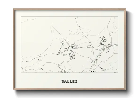 Une affiche de carte sur Salles