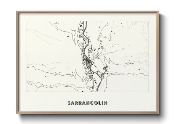 Une affiche de carte sur Sarrancolin