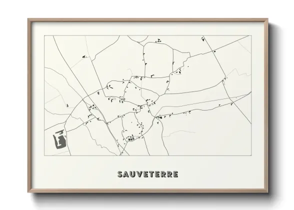 Une affiche de carte sur Sauveterre