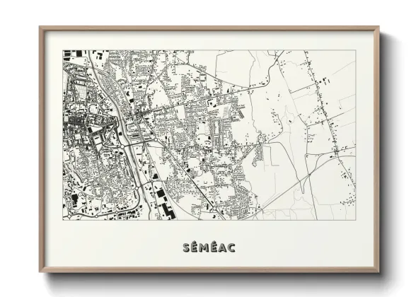 Une affiche de carte sur Séméac