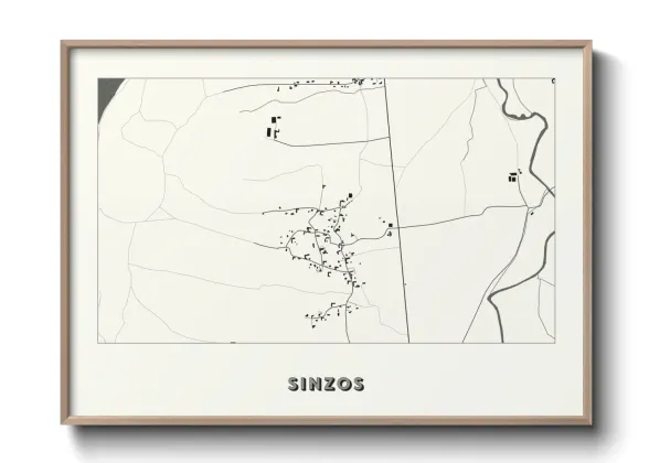 Une affiche de carte sur Sinzos