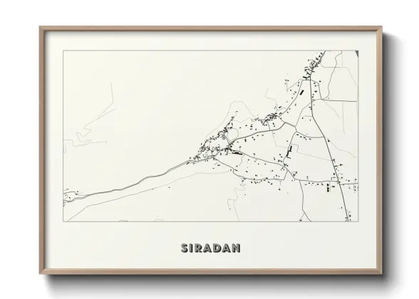 Une affiche de carte sur Siradan