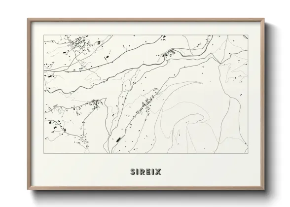 Une affiche de carte sur Sireix