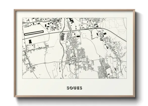 Une affiche de carte sur Soues