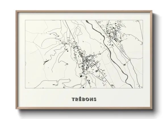 Une affiche de carte sur Trébons