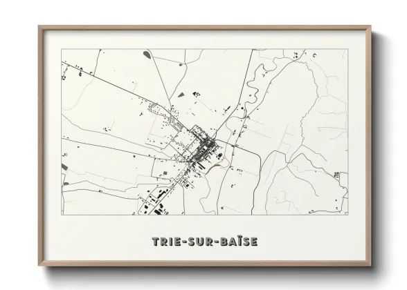 Une affiche de carte sur Trie-sur-Baïse