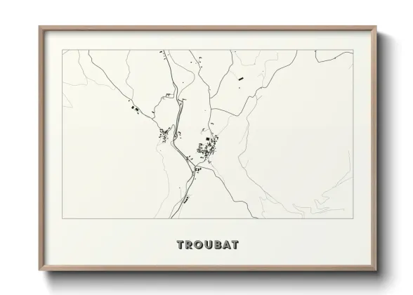 Une affiche de carte sur Troubat