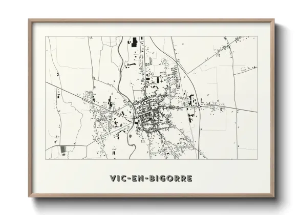 Une affiche de carte sur Vic-en-Bigorre