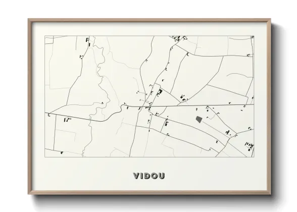 Une affiche de carte sur Vidou