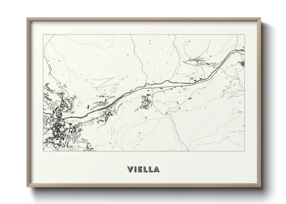 Une affiche de carte sur Viella