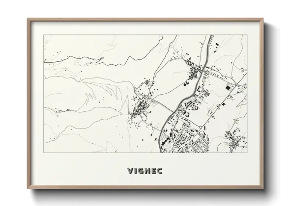 Une affiche de carte sur Vignec