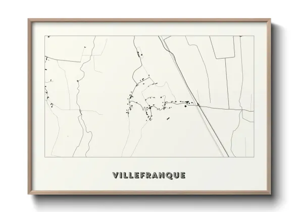 Une affiche de carte sur Villefranque