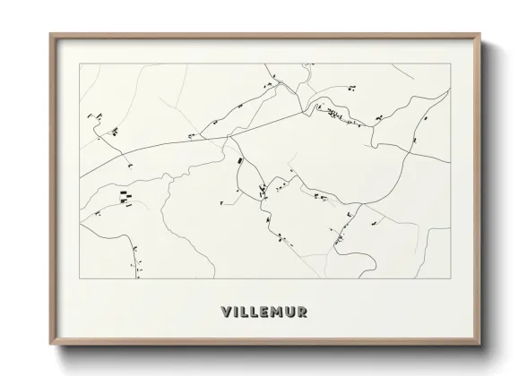 Une affiche de carte sur Villemur