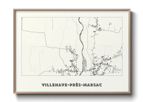 Une affiche de carte sur Villenave-près-Marsac
