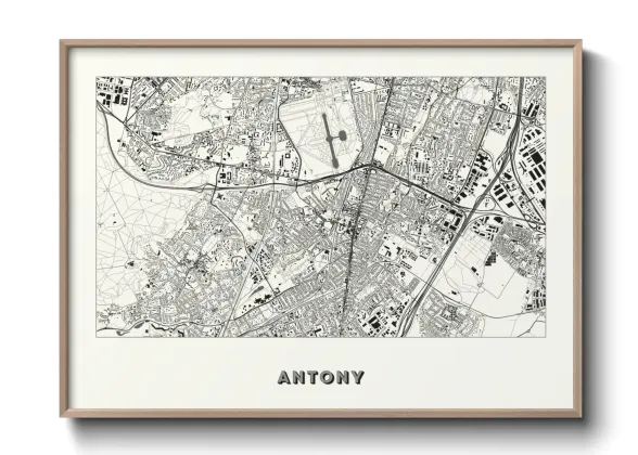 Une affiche de carte sur Antony