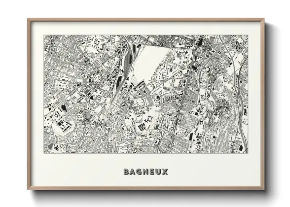 Une affiche de carte sur Bagneux