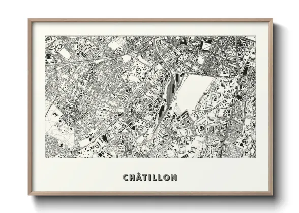 Une affiche de carte sur Châtillon