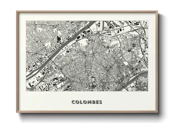 Une affiche de carte sur Colombes
