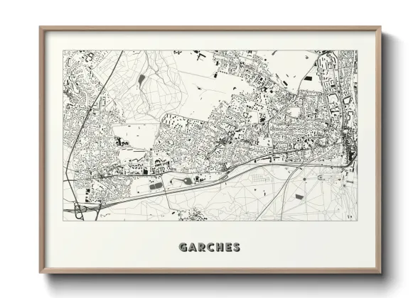 Une affiche de carte sur Garches