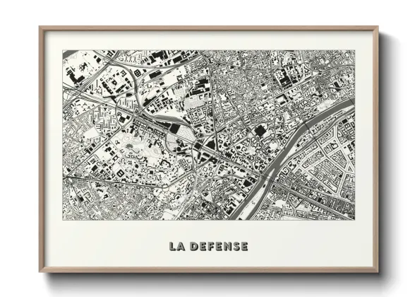 Une affiche de carte sur La Defense