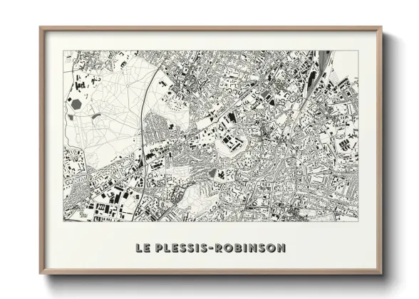 Une affiche de carte sur Le Plessis-Robinson