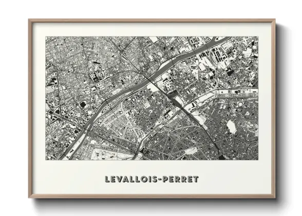 Une affiche de carte sur Levallois-Perret