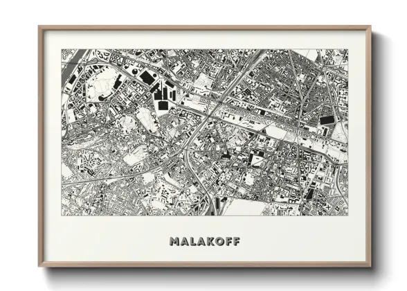 Une affiche de carte sur Malakoff