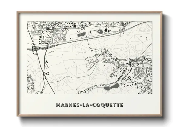 Une affiche de carte sur Marnes-la-Coquette