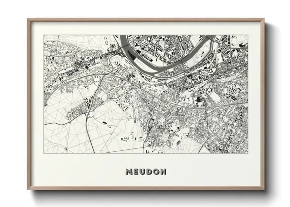 Une affiche de carte sur Meudon