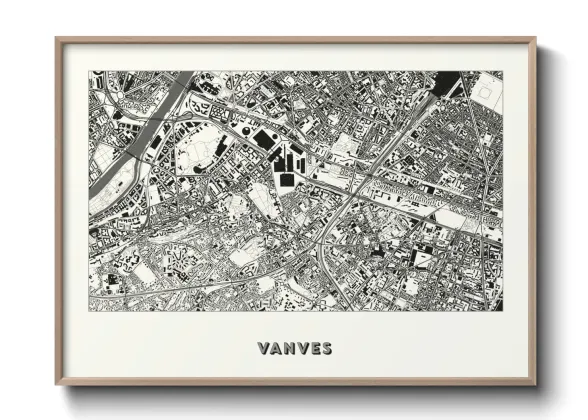 Une affiche de carte sur Vanves