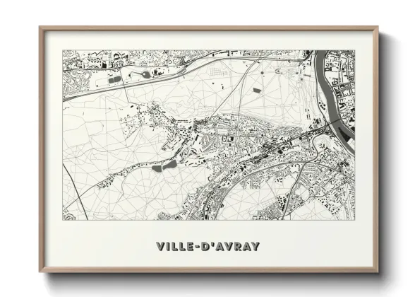 Une affiche de carte sur Ville-d'Avray