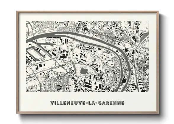 Une affiche de carte sur Villeneuve-la-Garenne