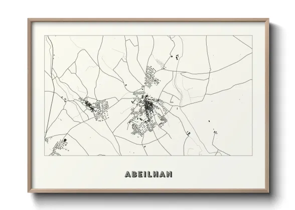 Une affiche de carte sur Abeilhan