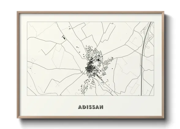 Une affiche de carte sur Adissan
