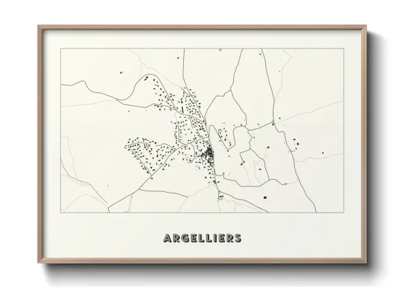 Une affiche de carte sur Argelliers