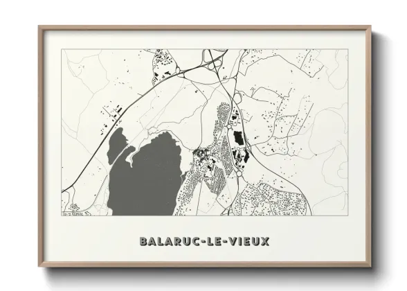 Une affiche de carte sur Balaruc-le-Vieux