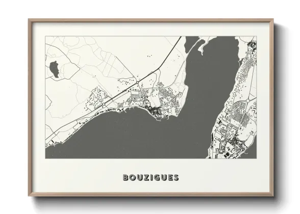 Une affiche de carte sur Bouzigues