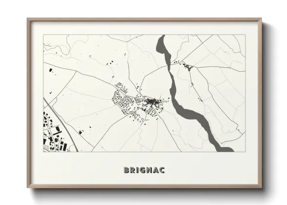 Une affiche de carte sur Brignac