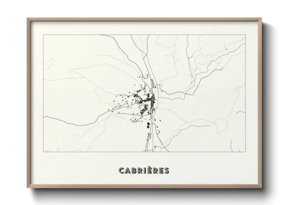 Une affiche de carte sur Cabrières