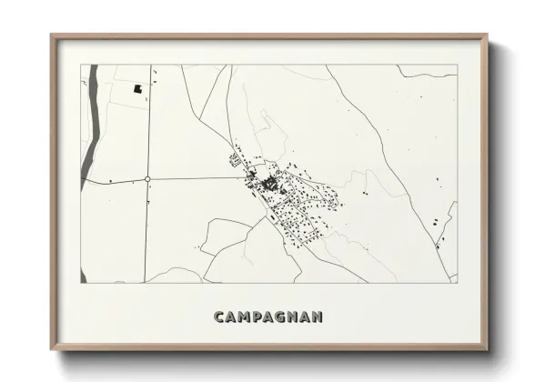 Une affiche de carte sur Campagnan