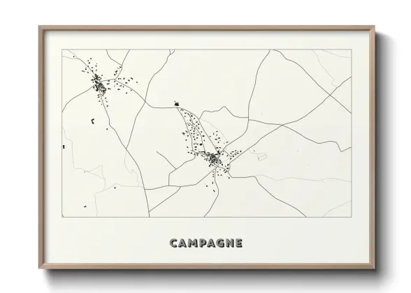 Une affiche de carte sur Campagne