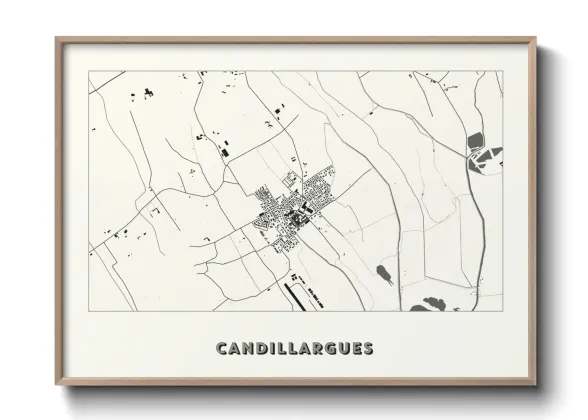 Une affiche de carte sur Candillargues