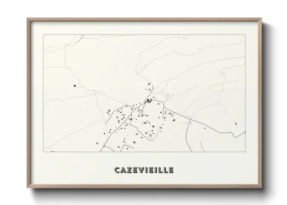 Une affiche de carte sur Cazevieille